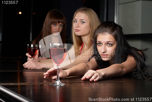 Image of Young women in a bar