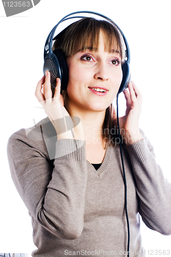 Image of Woman listening music