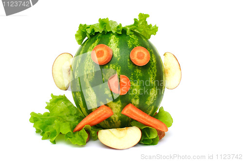 Image of water melon funny head