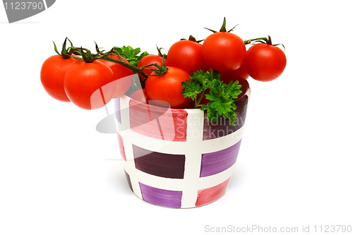 Image of fresh red vine tomatoes