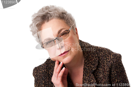 Image of Senior woman thinking about future