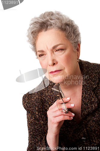 Image of Senior woman thinking about future