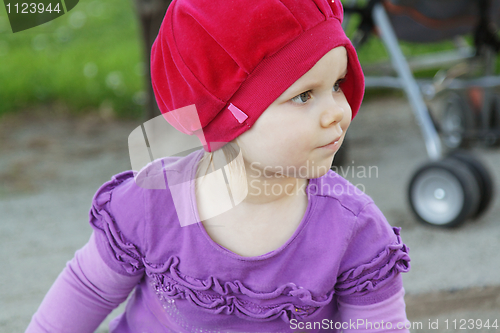 Image of Toddler girl on playground