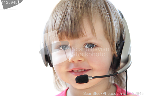 Image of Little girl with headset