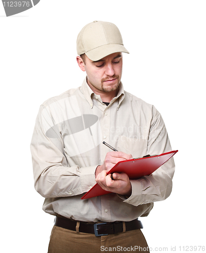 Image of delivery man on duty