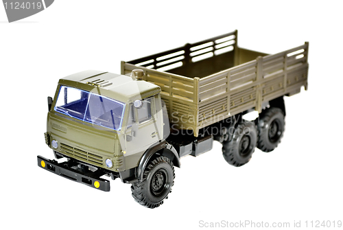 Image of Collection truck model isolated on a white background