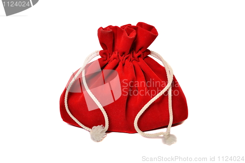 Image of Red bag with gifts from Santa Claus