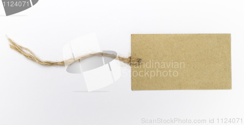 Image of blank label with string