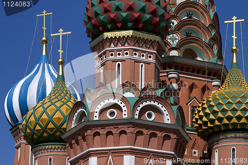 Image of fragment of St. Basil's in Moscow, Russia.