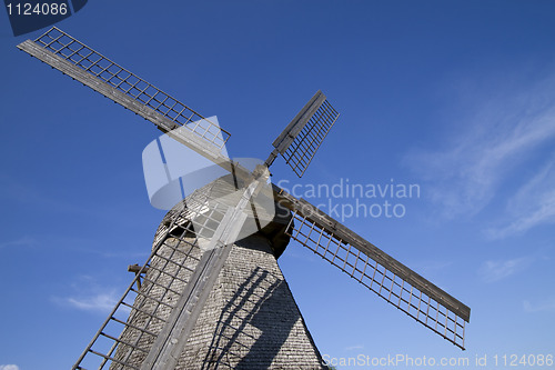 Image of old wooden windmill 