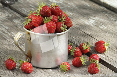 Image of garden strawberries in mug