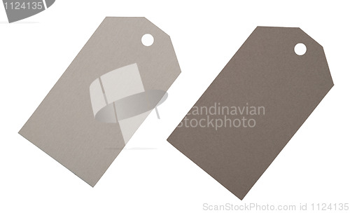 Image of two blank paper labels