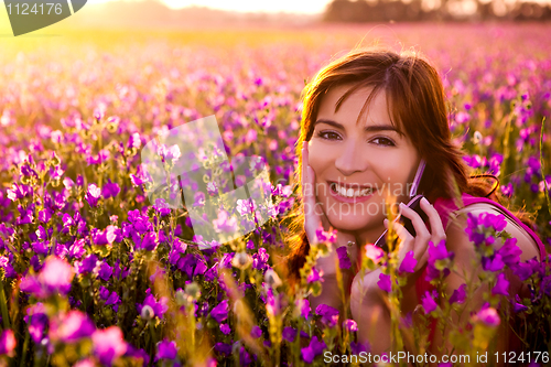 Image of Girl talking on cellphone
