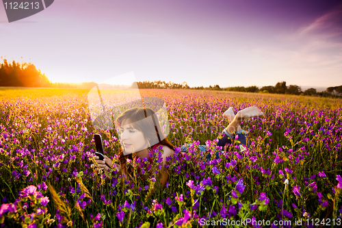 Image of Girl talking on cellphone