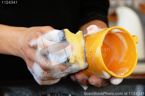 Image of Washing dishes