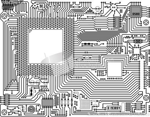 Image of Tech industrial electronic circuit abstract background