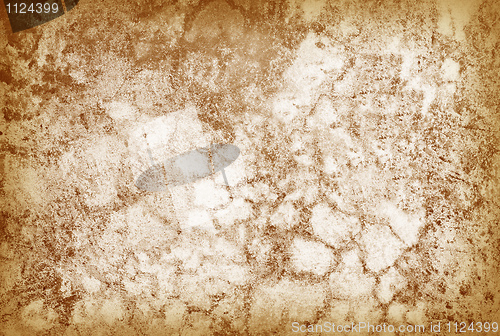 Image of Old cracked grunge brown wall - retro background