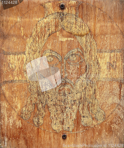 Image of Old self-made Christian orthodox icon