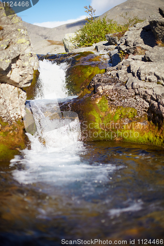 Image of Alpine waterfall on small stream