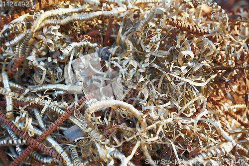 Image of Metal shaving - industrial garbage