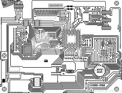 Image of Technological industrial electronic circuit background