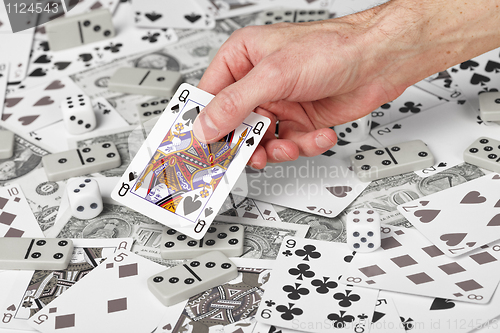 Image of Queen of Spades in hand