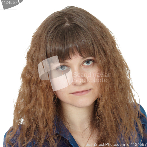 Image of Strict woman looks at us