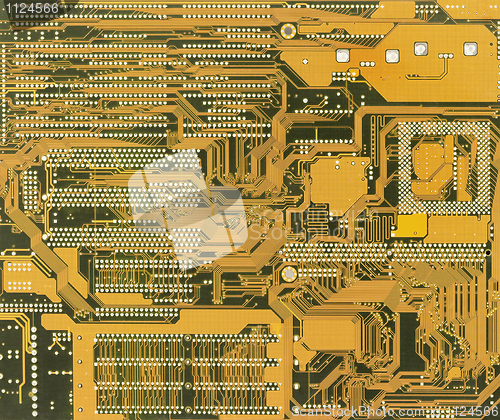 Image of Green industrial circuit board electronic background