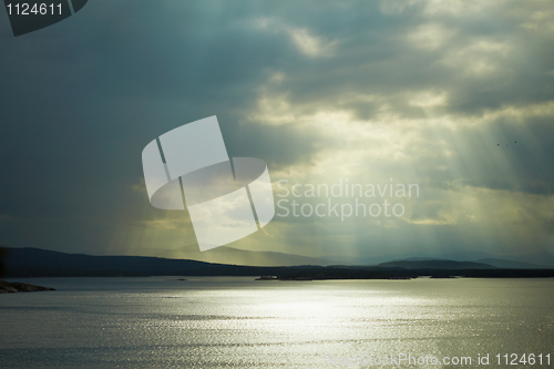 Image of Horizontal landscape - sea in cloudy weather