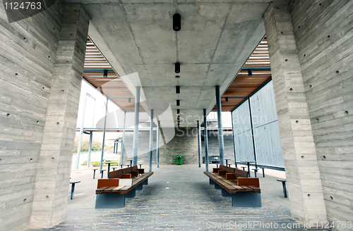 Image of modern building indoor and chair 