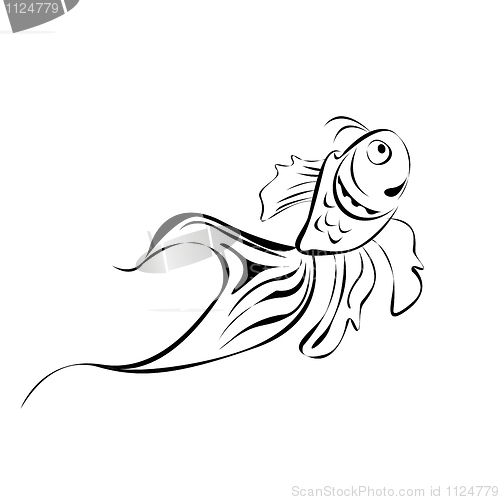 Image of Line art fish