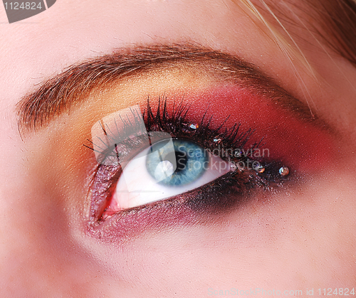 Image of female eye with make up