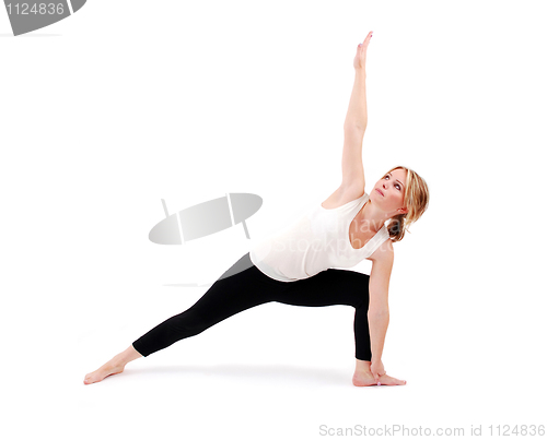 Image of Beautiful girl practicing yoga