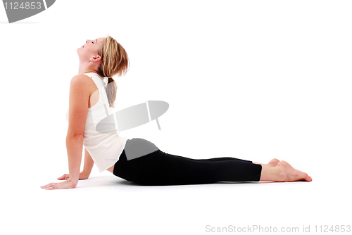 Image of Beautiful girl practicing yoga