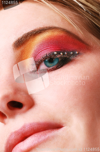 Image of female eye with make up