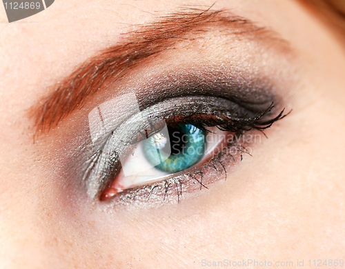 Image of female eye with make up