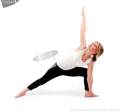 Image of Beautiful girl practicing yoga