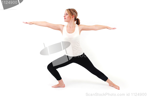 Image of Beautiful girl practicing yoga
