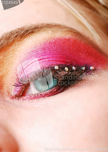 Image of female eye with make up