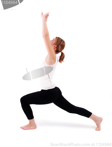 Image of Beautiful girl practicing yoga