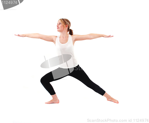 Image of Beautiful girl practicing yoga