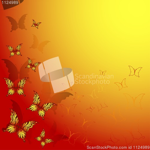 Image of Decorative red-yellow frame