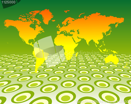 Image of Illustrated world map