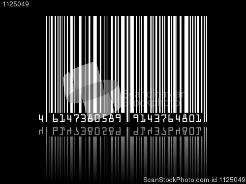 Image of barcode on black background