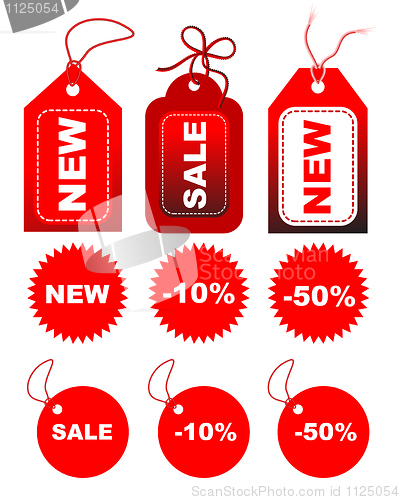 Image of set of sale tags  