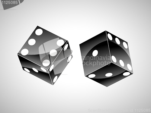 Image of pair of black dice