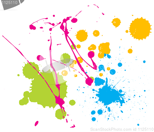 Image of color paint splashes