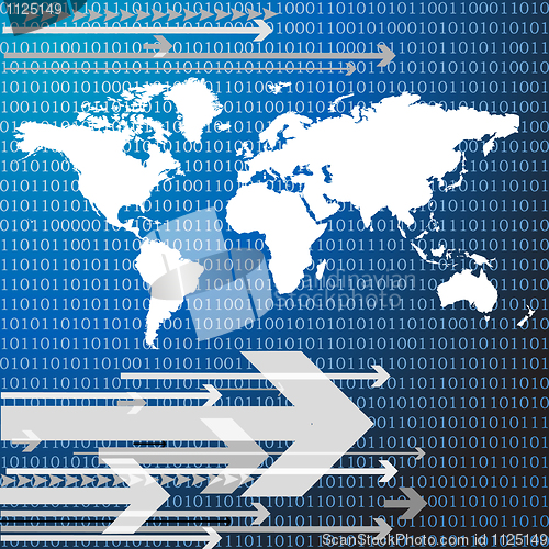 Image of World map with arrows