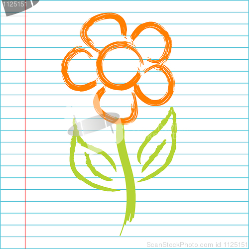 Image of Hand drawing flower
