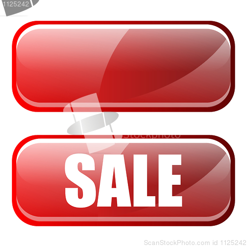 Image of  Red, shiny vector tags